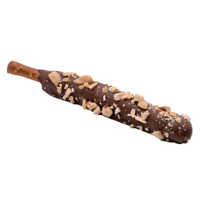 Chocolate Dipped Pretzel Rod with Peanuts